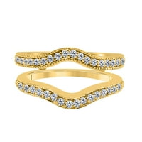 Aonejewelry zaručnički prstenovi za žene dijamant i okrugli dragi kamen Opal Trio prsten postavljen u 14k čvrsta ruža, bijelo i žuto zlato 1. Carat
