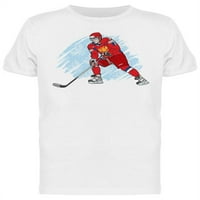 Hokej na ledu igrač Red Team T-Shirt Men-Image by Shutterstock, muški mali