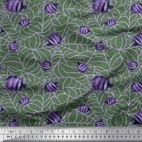Soimoi Cotton Voile Fabric Web & SPIDER insekti Print Fabric by the Yard Wide