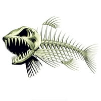 28 * Horror skelets riba ribarski ribolov naljepnica naljepnica Motorni dodaci za ukrase motocikala