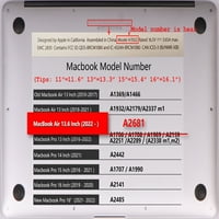 Kaishek Hard Shell poklopac za. Rel. MacBook Air S sa mrežnom ekranom TOUCH ID TIP C Model: Serija perja