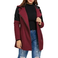 Žene kaputi za oblikovanje ženske zimske tople odjeće cvjetni džepovi s kapuljačom Vintage preveliki spajanje