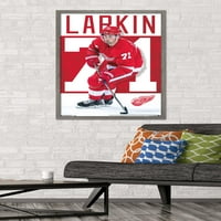 Detroit Crvena krila - zidni poster Dylan Larkin, 22.375 34 uokviren