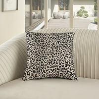 Nourison Sofia Jaquard Leopard velv crna 18 18 bacaju jastuk