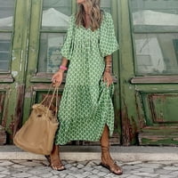 Ženska haljina Geometrijska haljina od pucnice sa rukavima ulica ulica prevelika ženska odjeća
