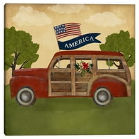 Americana Woody by Beth Albert Canvas Art Print