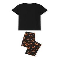 Amiliee Halloween pidžama porodični Set Ghost Print kratki rukav T-shirt štampane pantalone Sleepwear