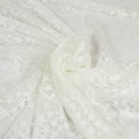 Rome Textiles najlon Spande Lace Fabric sa dizajnom zvijezda-Ivory