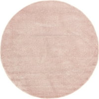 Jedinstvena loom Calabasas solo prostirke ružičaste 7 '10 okrugla čvrsta udobnost savršena za trpezariju