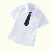TODDLER odijela za dječake 3T Toddler Boys Modna bluza s kratkim rukavima Čvrsta boja Genmemans School