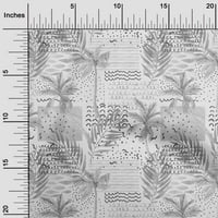 oneOone pamuk Poplin keper siva tkanina tropsko drvo sa tkaninom geometrijske teksture za šivanje štampane zanatske tkanine po dvorištu