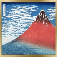 Fini vjetar, bistro jutro na zidnom posteru Katsushika Hokusai, 22.375 34