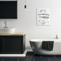 Stupell Industries dragocjenija od zlatne fraze toaletni papir šala platneni zid umjetnički dizajn Gail Green Licensing and Design Limited, 24 30