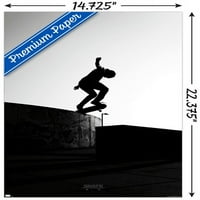 Skateboarding - zidni poster silueta, 14.725 22.375