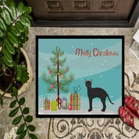 Crna njemačka remena mačka vesela božićna prostirka za vrata