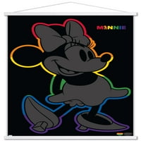 Disney Minnie Mouse - Rainbow Outline Zidni poster sa magnetnim okvirom, 22.375 34