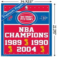 Detroit Pistons - zidni poster prvaka, 14.725 22.375