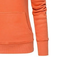 Duks za žene Trendi grafičke žene Dame Solid s kapuljačom dugih rukava dugih rukava majica majica narančasta