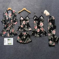 Pidžama za žene postavljene - print cvjetni salon noćni servis Halter Camisole Sleep odjeća