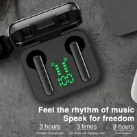 Farfi TWS bežični Bluetooth 5. LED digitalni zaslonski slušalice Stereo muzičke slušalice