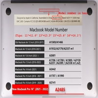 Kaishek plastični poklopac tvrdog školjke Kompatibilan - otpustite MacBook Pro 16 XDR displej model: A