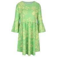 Ženska haljina modna modna labava jesen i zimski poverljiv klasični slon dugih rukava CREW CALEST odjeća za muškarce Green S - 6XL