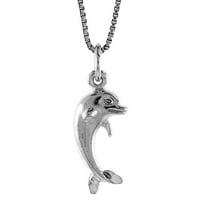 Sterling srebrni privjesak mali delfin, visok