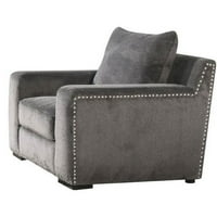 Ushury stolica, siva chenille boja: siva Chenille, Količina: 1, Stil: Savremeni casual