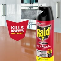 Raid Roach & Ant Killer 26, insekticid u zatvorenom prostoru, preostala moć ubijanja, miris limuna, Oz