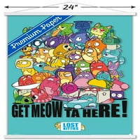 Izgubljeni Kitties - Meow zidni poster sa drvenim magnetskim okvirom, 22.375 34