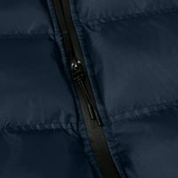 Muška jesenina i zimska slobodno vrijeme Zip džepni šešir Velika veličina pamučna jakna od jakne Top bluza Tamno plavi XL