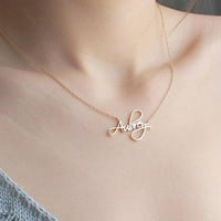 Personalizirano ime ogrlica 14K pozlaćeno prilagođeno ime ogrlica s novom mamom djeveruše poklon nakit za žene