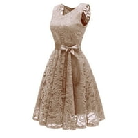 Ljetne haljine čipkasti V-izrez za zabavu Aline Swing haljina Vintage princeza Floral XL