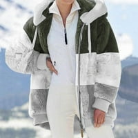 BallsFHK Ženska Moda plišani Patentni zatvarač dugi rukavi šavovi topli džemper vrhovi kaputa zima