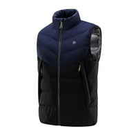 Leey-World Muška jakna Ležerna pamučna jakna s kapuljačom Lagana zip up pad jakne plava, xxl