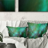 Designart plavo Fraktalno nebo sa Blur zvijezdama - apstraktni jastuk za bacanje - 18x18