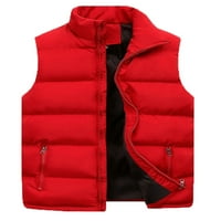 Abtel muške prsluk štand struk kauč Redovna fit jakna muške sa džepovima zimski kaput crveni 5xl