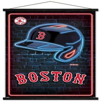 Bostonski crveni So - Neonski zidni Poster sa magnetnim okvirom, 22.375 34