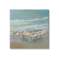 Stupell nautički morski ptice obale valove pejsera Pejzažna slika Galerija zamotana platna Print Wall