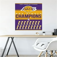 Los Angeles Lakers - zidni poster prvaka, 22.375 34