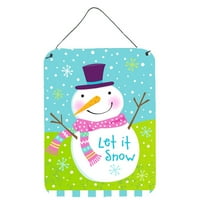 Carolines blaga VHA3017DS Božićni snjegović Neka ga print za sneg ili viseći na vratima, 12x16, višebojni