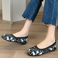 dmqupv Casual cipele za žene čizme cipele ravne okrugle mrežaste lagane udobne geometrijske Casual ženske