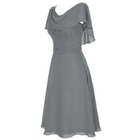 amousa ženska Ležerna Ležerna jednobojna haljina od šifona bez rukava ženske haljine