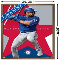 Texas Rangers - Marcus Semien zidni poster, 22.375 34 uramljeno