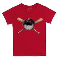 Mala Repa Crvena Cincinnati Crveni Šešir Cross Bats T-Shirt