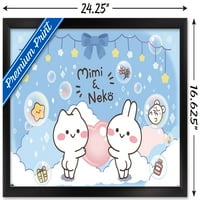 Mimi & Neko - Oblaci zidni poster, 14.725 22.375 Uramljeno