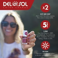 Delsol Set lakova za nokte koji mijenja boju za žene-0. oz lak za nokte - VIP, Reckless, matursko veče, jurnjava za Dugama