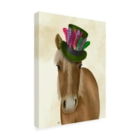 Zaštitni znak likog umjetnosti 'konj sa perjem šeširom' platna umjetnost FAB Funky