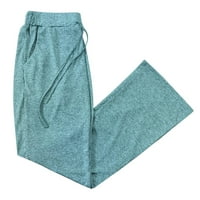 Ženske Pantalone Rasprodaja Ženski Trendovi Ljetni Čvrsti Casual Džepni Elastični Struk Duge Hlače Zelene