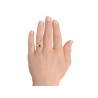 * Rylos Designer Infinity Wave odgovarajući nakit Set Green Sapphire & Diamond narukvica i prsten sa odgovarajućim